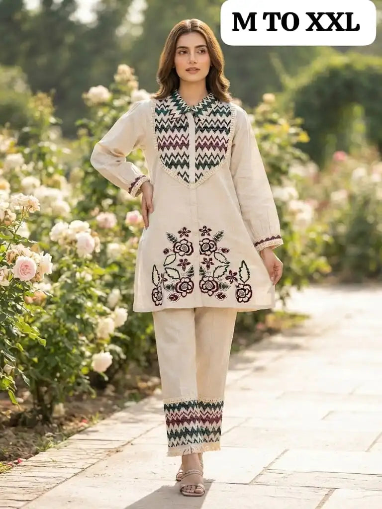 Off-White Dahlia Co-Ord Set