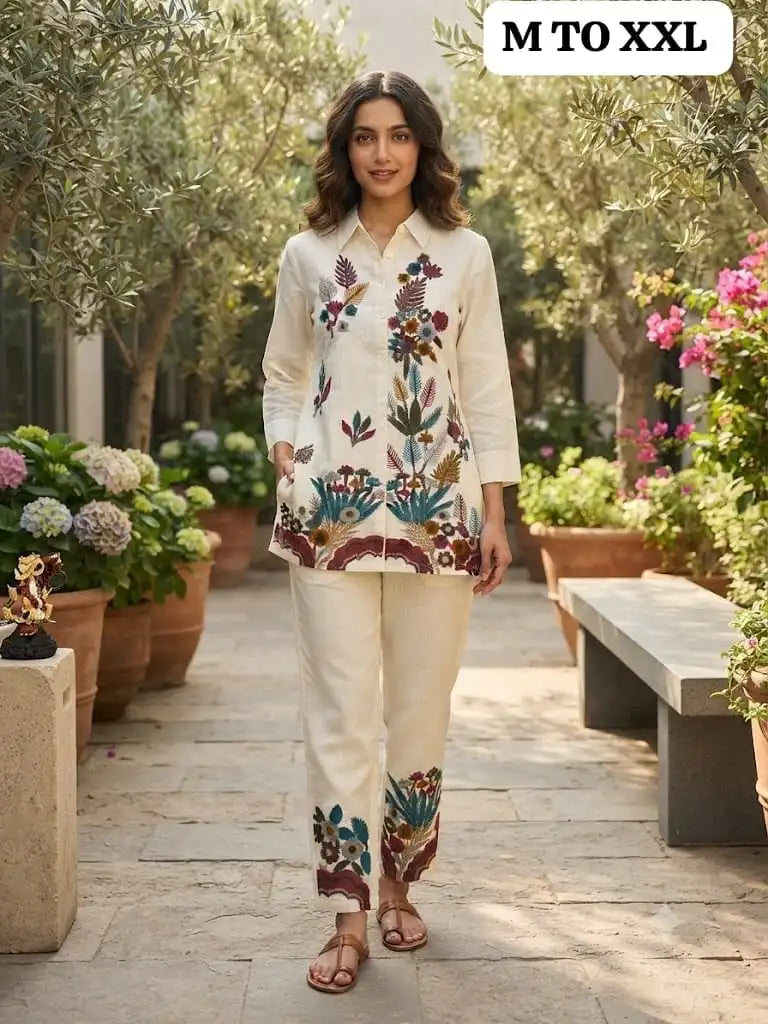Off-White Dahlia Co-Ord Set