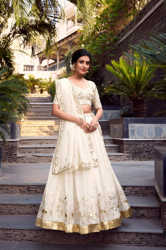 Off-white Lehenga Set Collection for Wedding Events