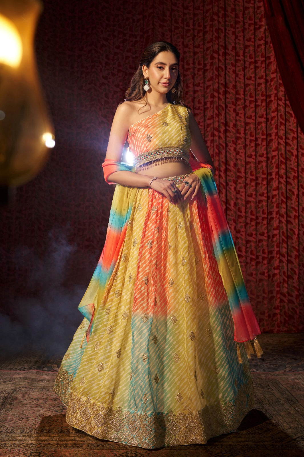 Organza Embroidered Lehenga Set for Weddings & Events