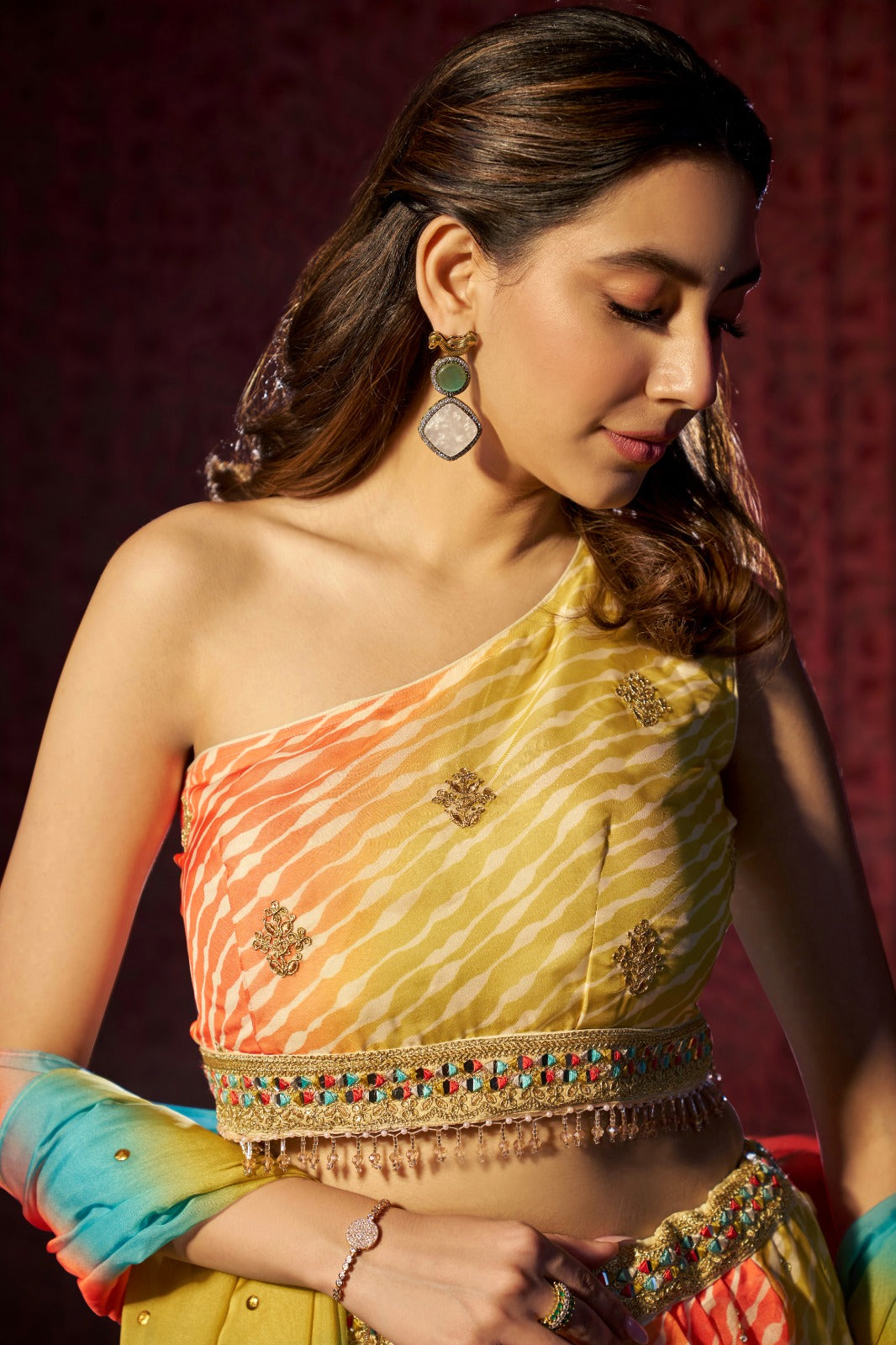 Organza Embroidered Lehenga Set for Weddings & Events