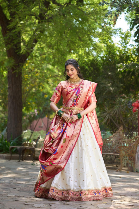 Paithani Silk Lehenga Set with Dupatta for Women