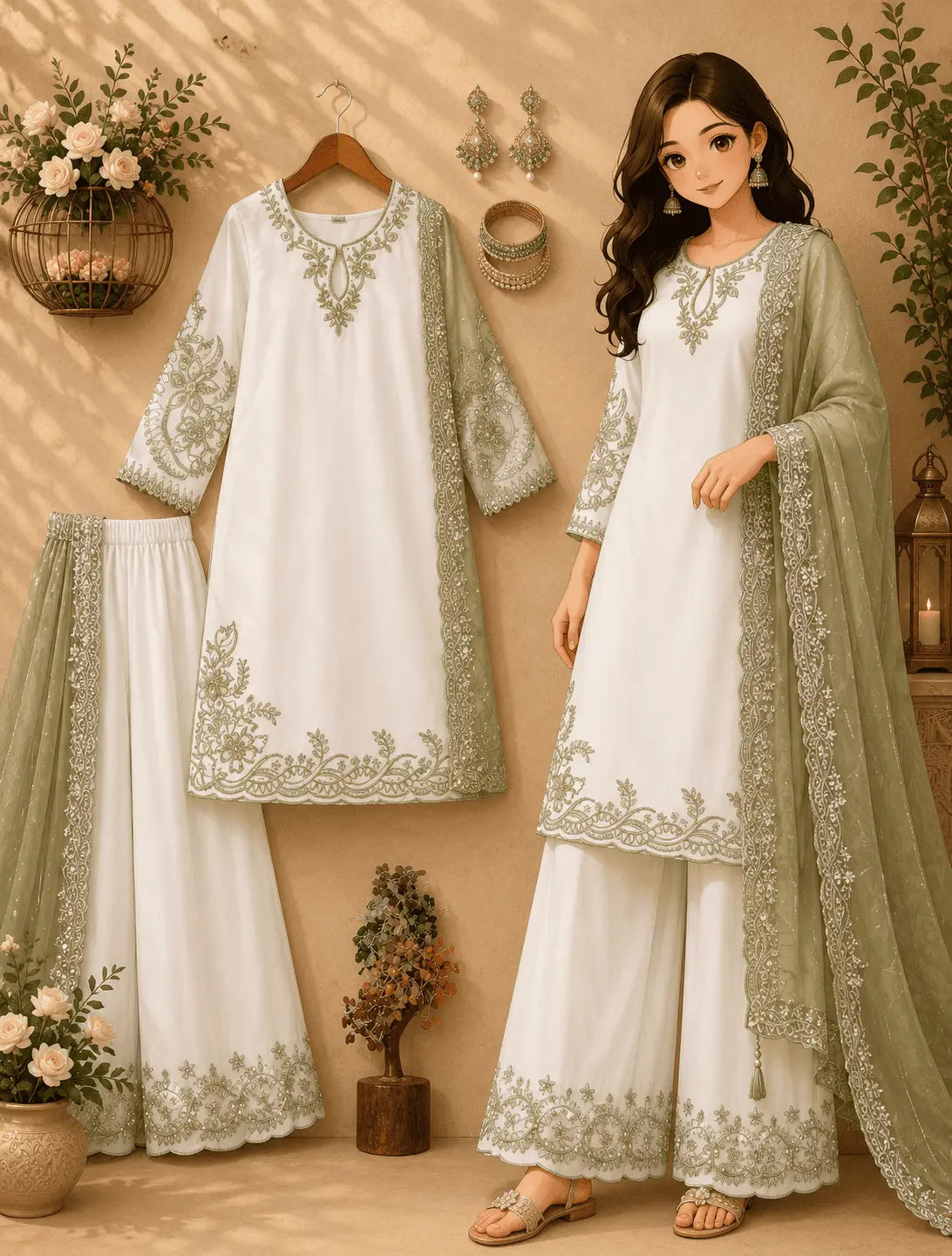 Pakistani Top Salwar Set