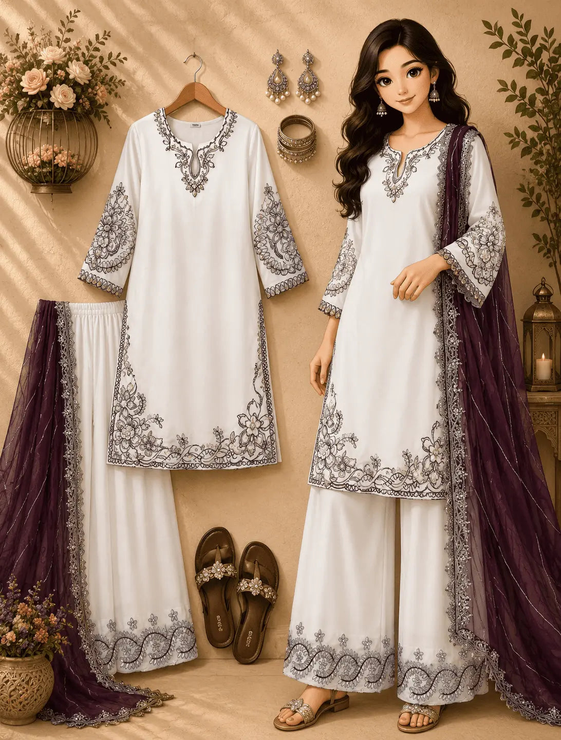 Pakistani Top Salwar Set
