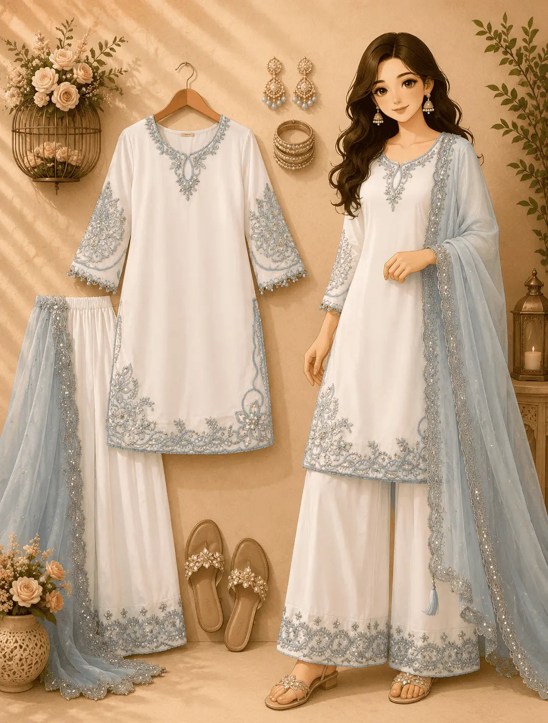 Pakistani Top Salwar Set
