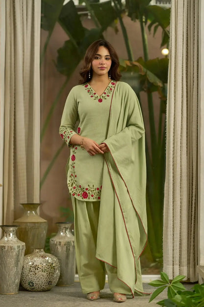 Party Look Farsi Salwar Suit for Girl