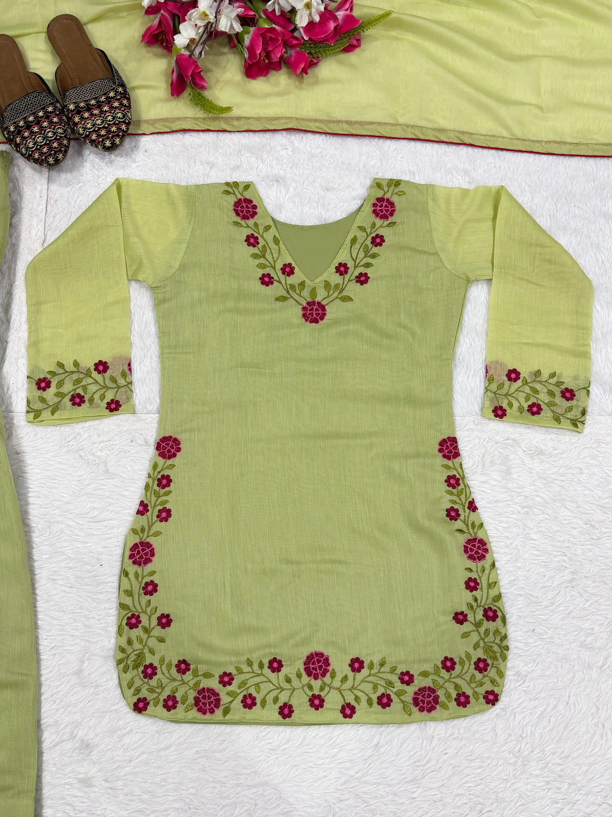 Party Look Farsi Salwar Suit for Girl