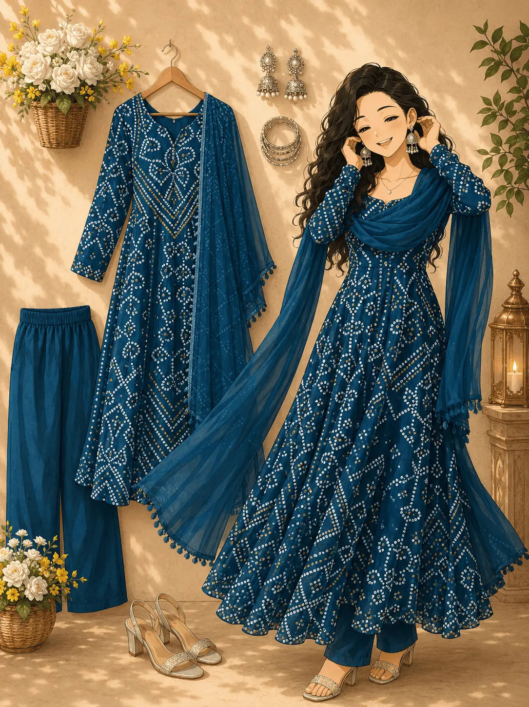 Party Wear Anarkali Dress Set