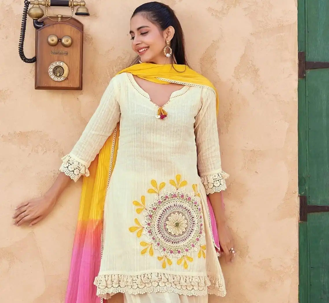 Party Wear Dress with Shiffon Lahariya