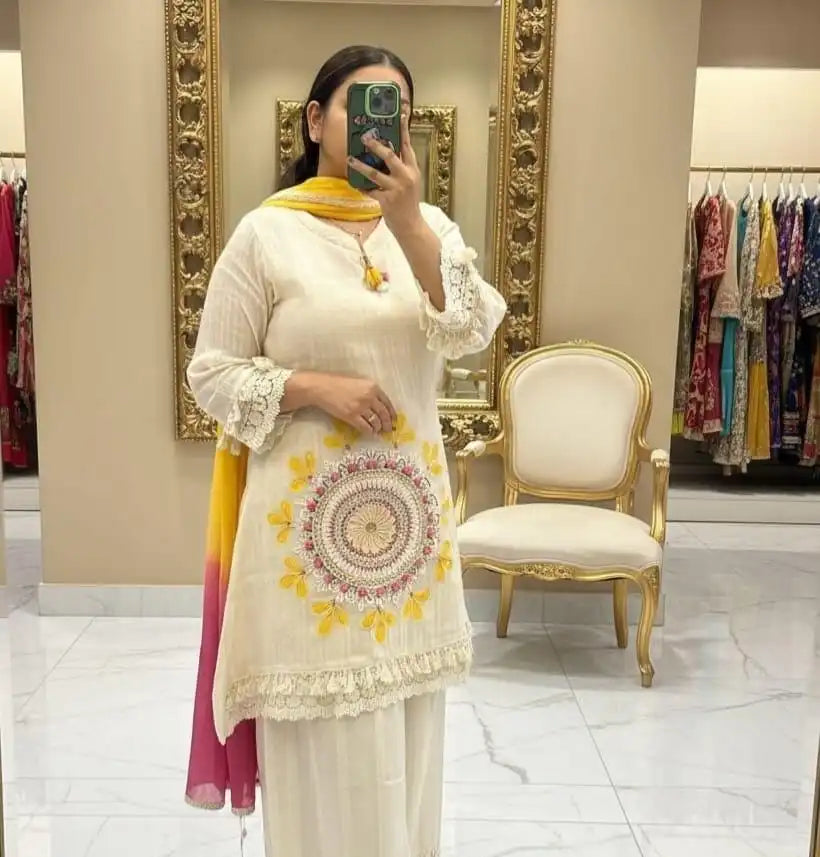 Party Wear Dress with Shiffon Lahariya