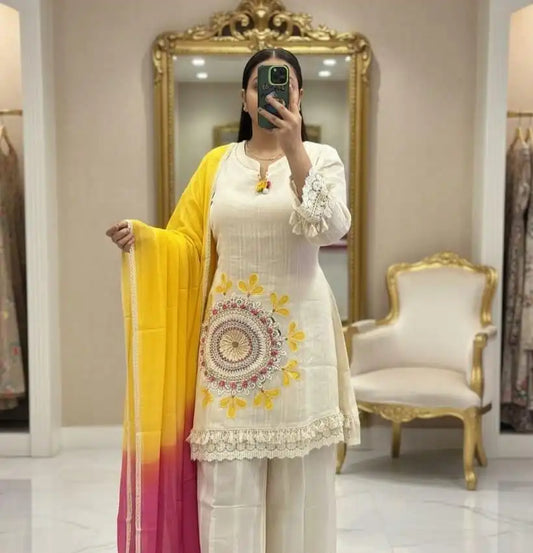 Party Wear Dress with Shiffon Lahariya