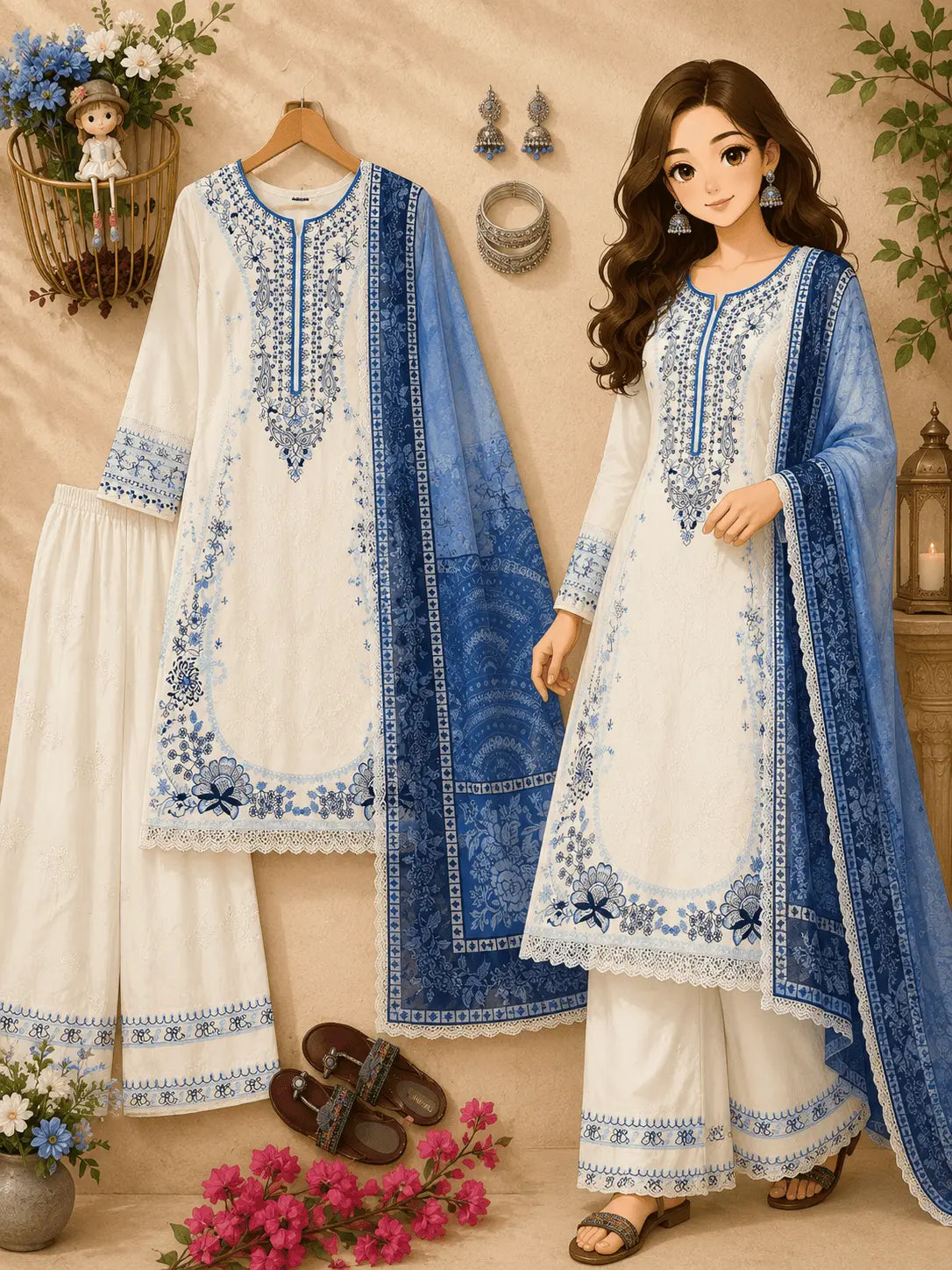 Party Wear Farsi Suit Set