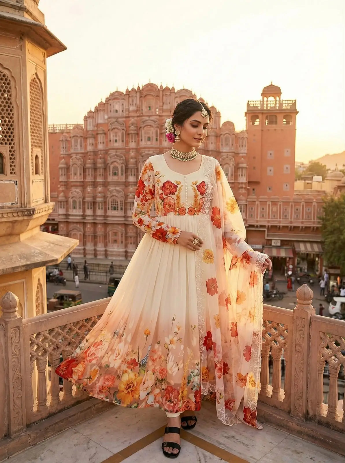 Party Wear Floral Gown