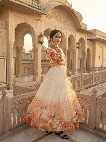 Party Wear Floral Gown