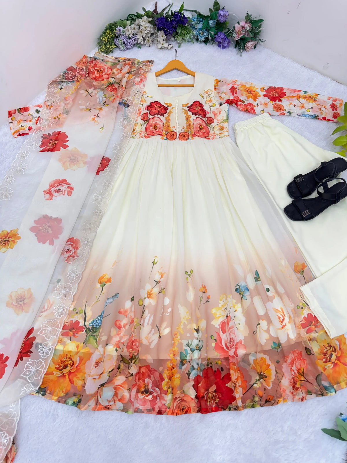 Party Wear Floral Gown