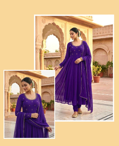 Party Wear Georgette Gown Set