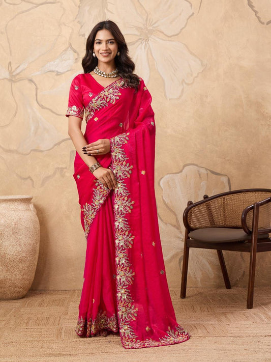 Party Wear Soft Fendy Chiffon Saree for Women