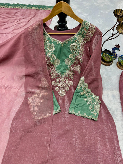 Party Wear Top, Pant & Dupatta Set