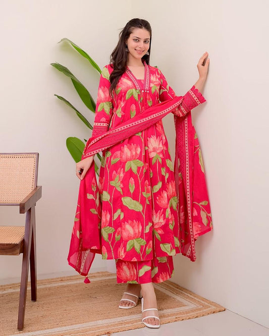 Premium Cotton Aline Suits for Casual Outing Wear