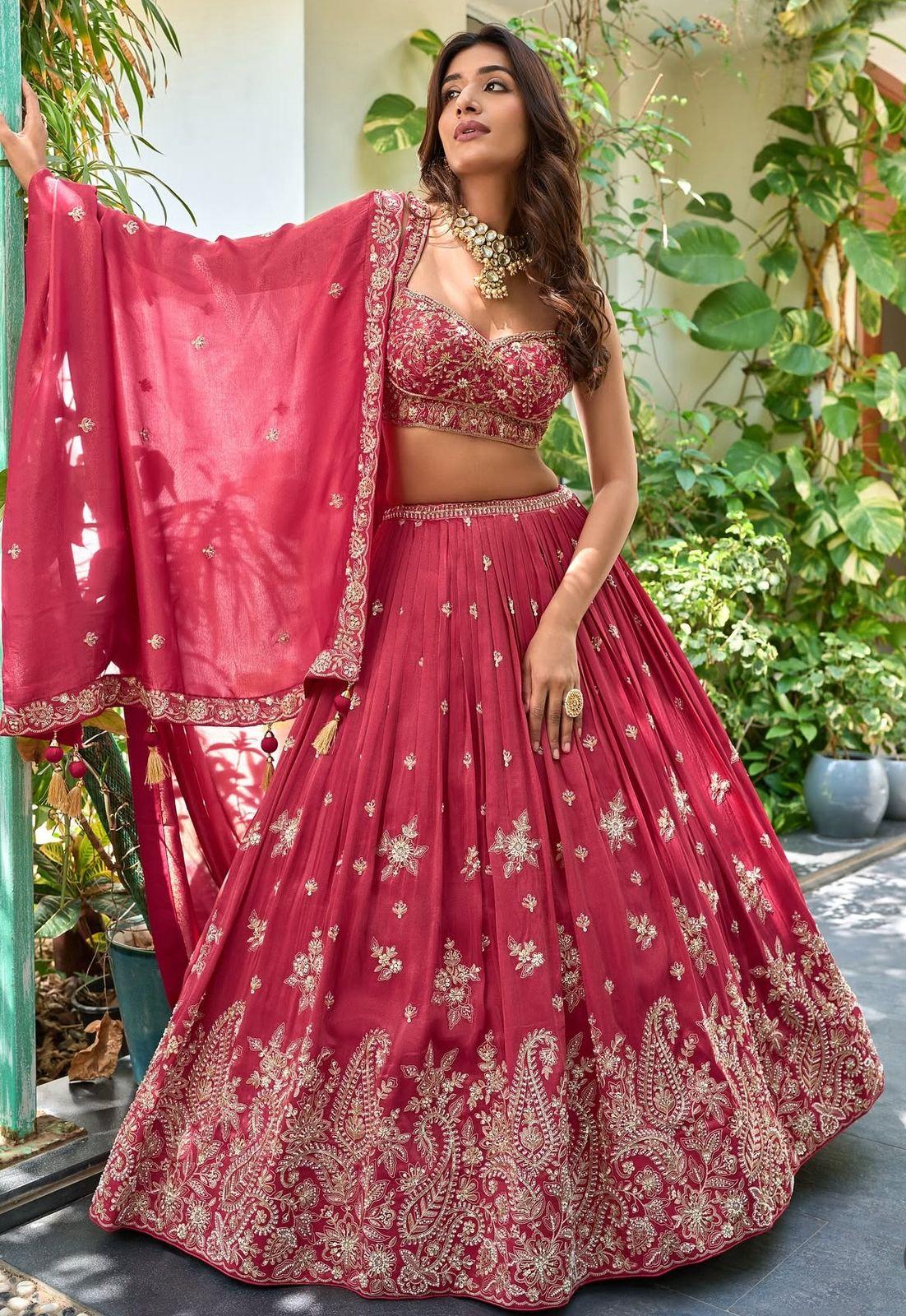 Premium Embroidered Lehenga Choli for Wedding & Events
