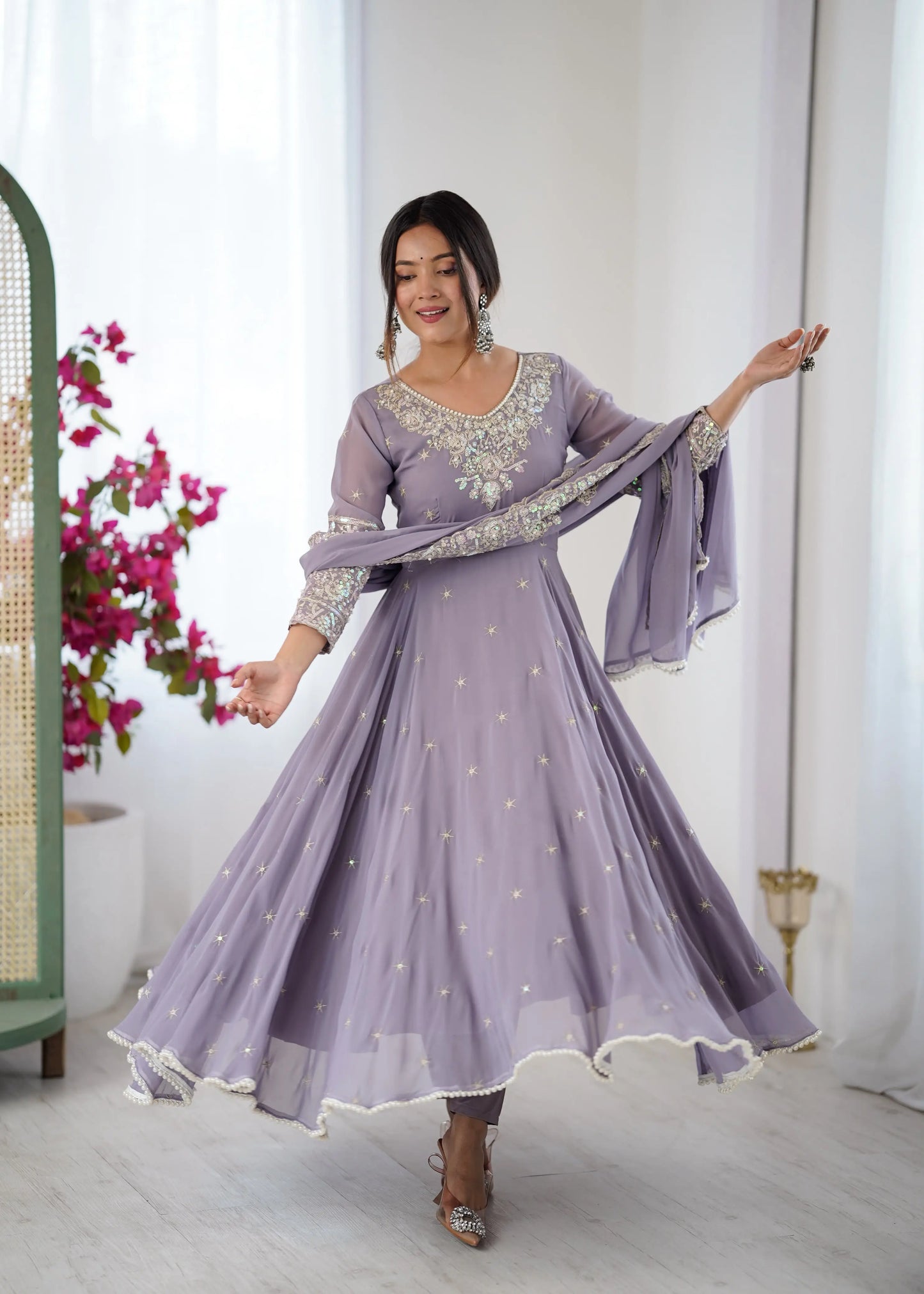 Premium Flared Ethnic Gown