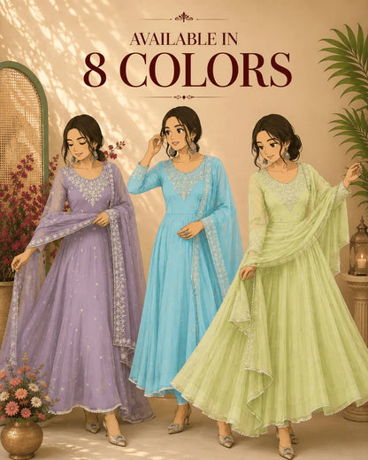 Premium Flared Ethnic Gown