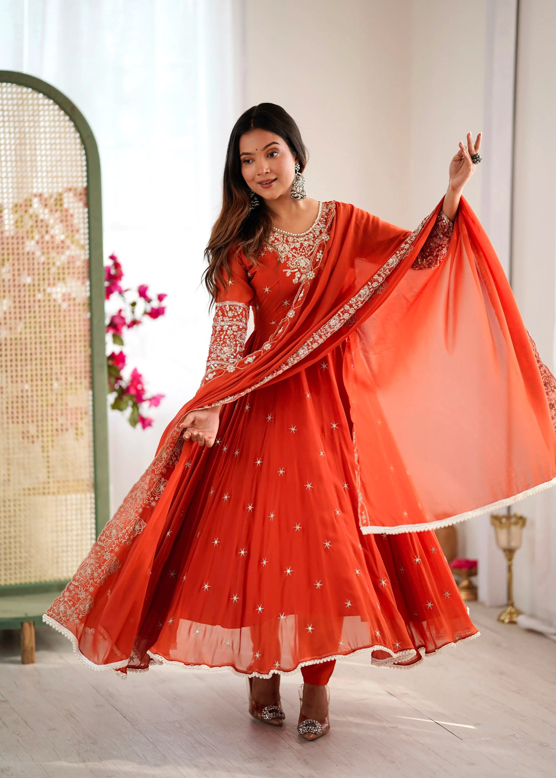 Premium Flared Ethnic Gown
