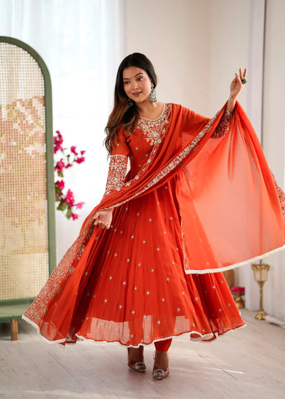 Premium Flared Ethnic Gown