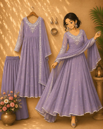 Premium Flared Ethnic Gown