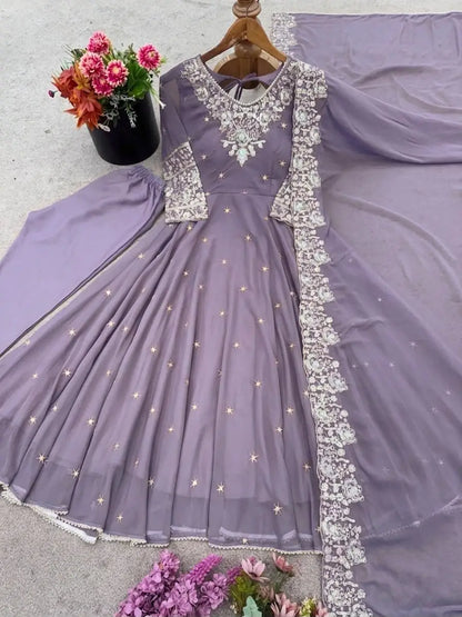 Premium Flared Ethnic Gown