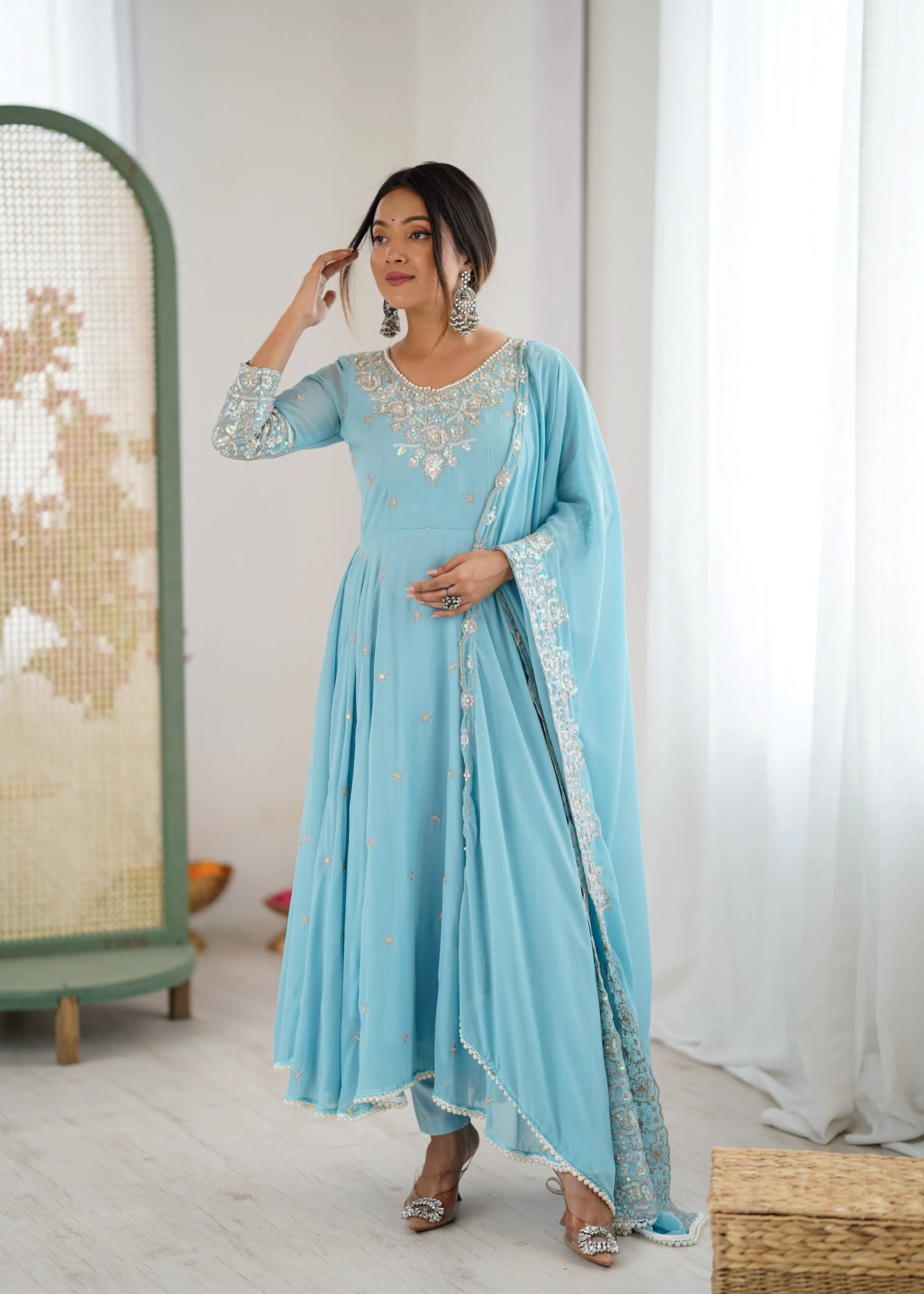 Premium Flared Ethnic Gown