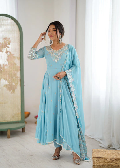Premium Flared Ethnic Gown