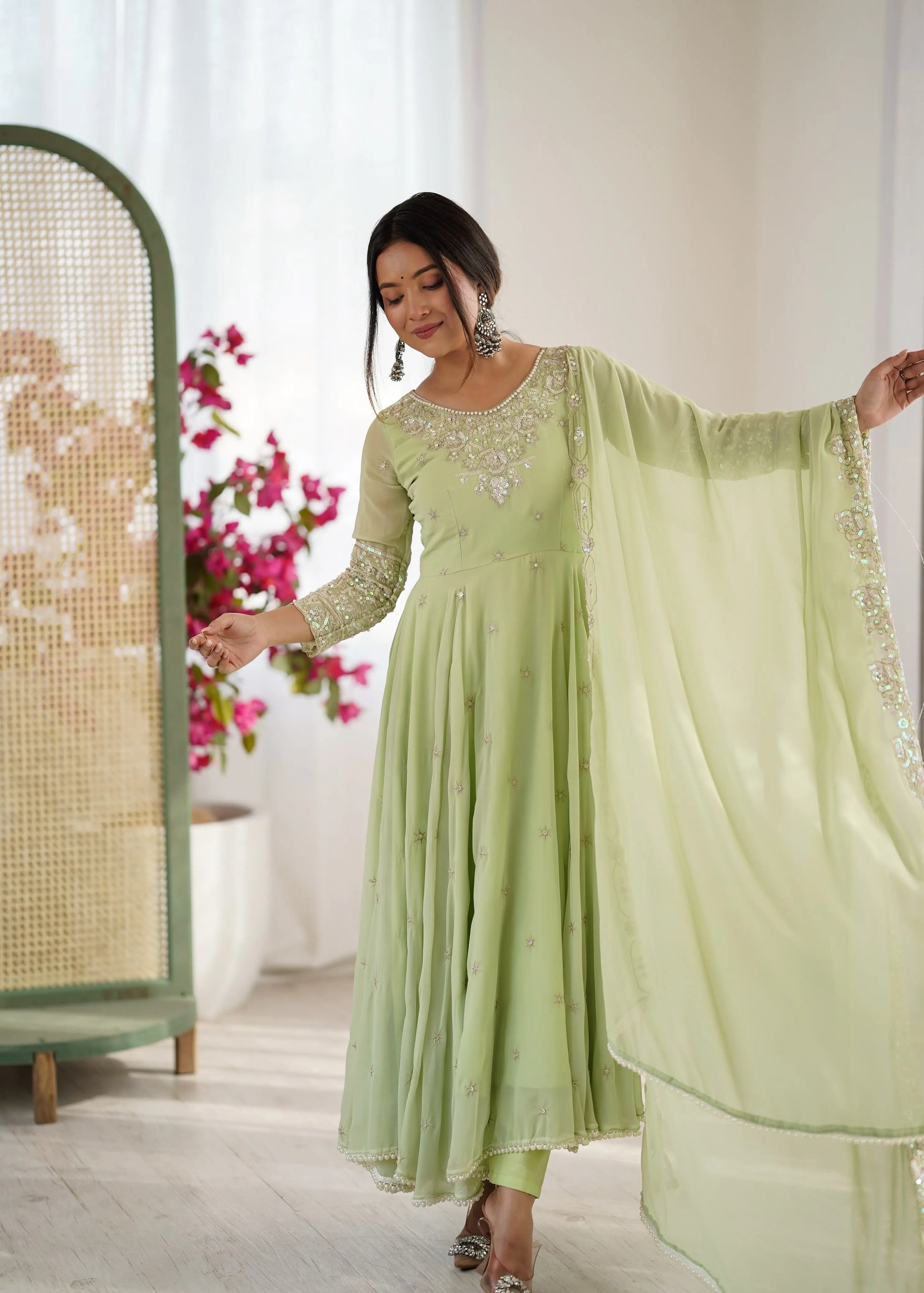 Premium Flared Ethnic Gown