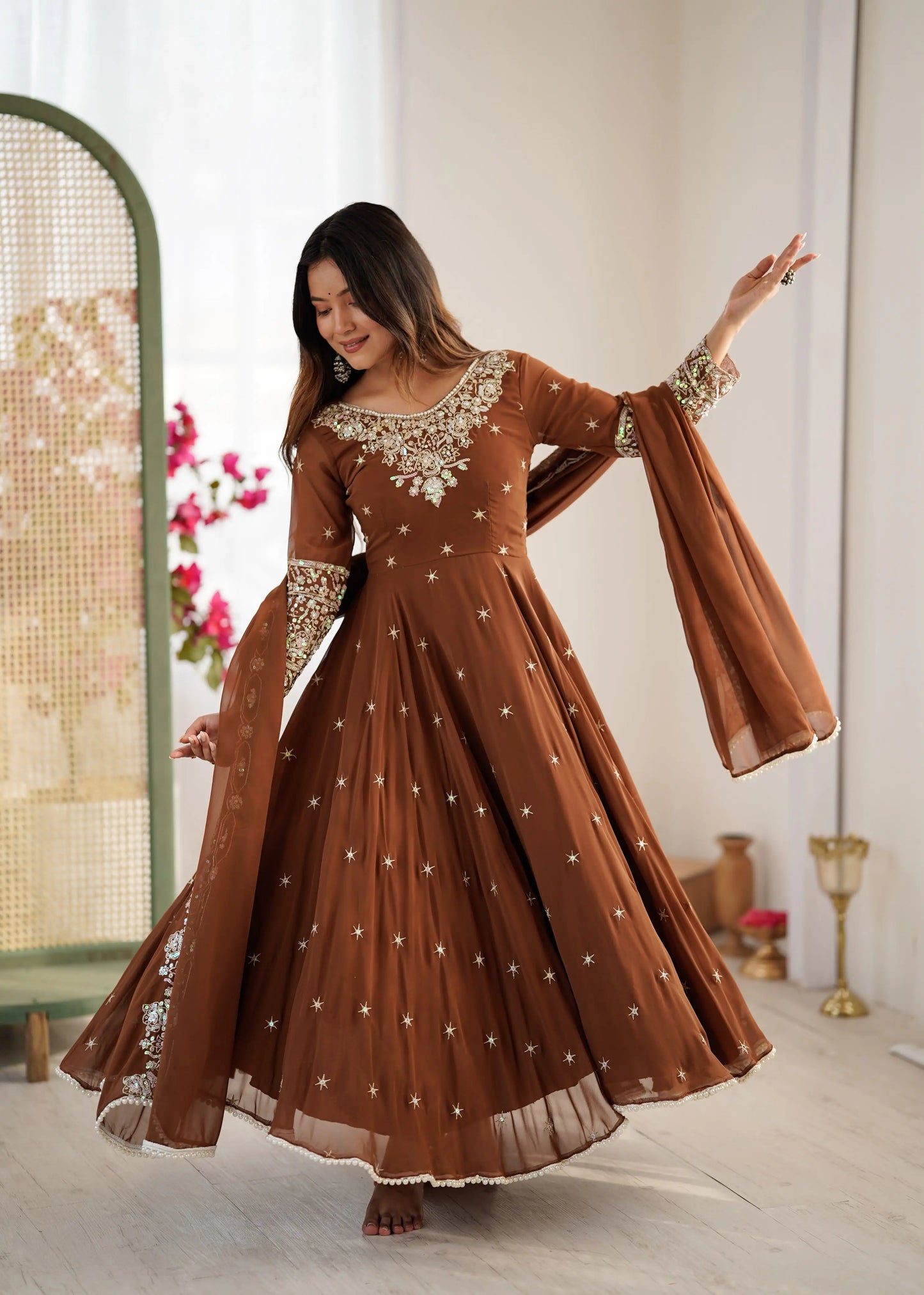 Premium Flared Ethnic Gown