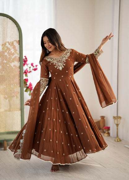 Premium Flared Ethnic Gown