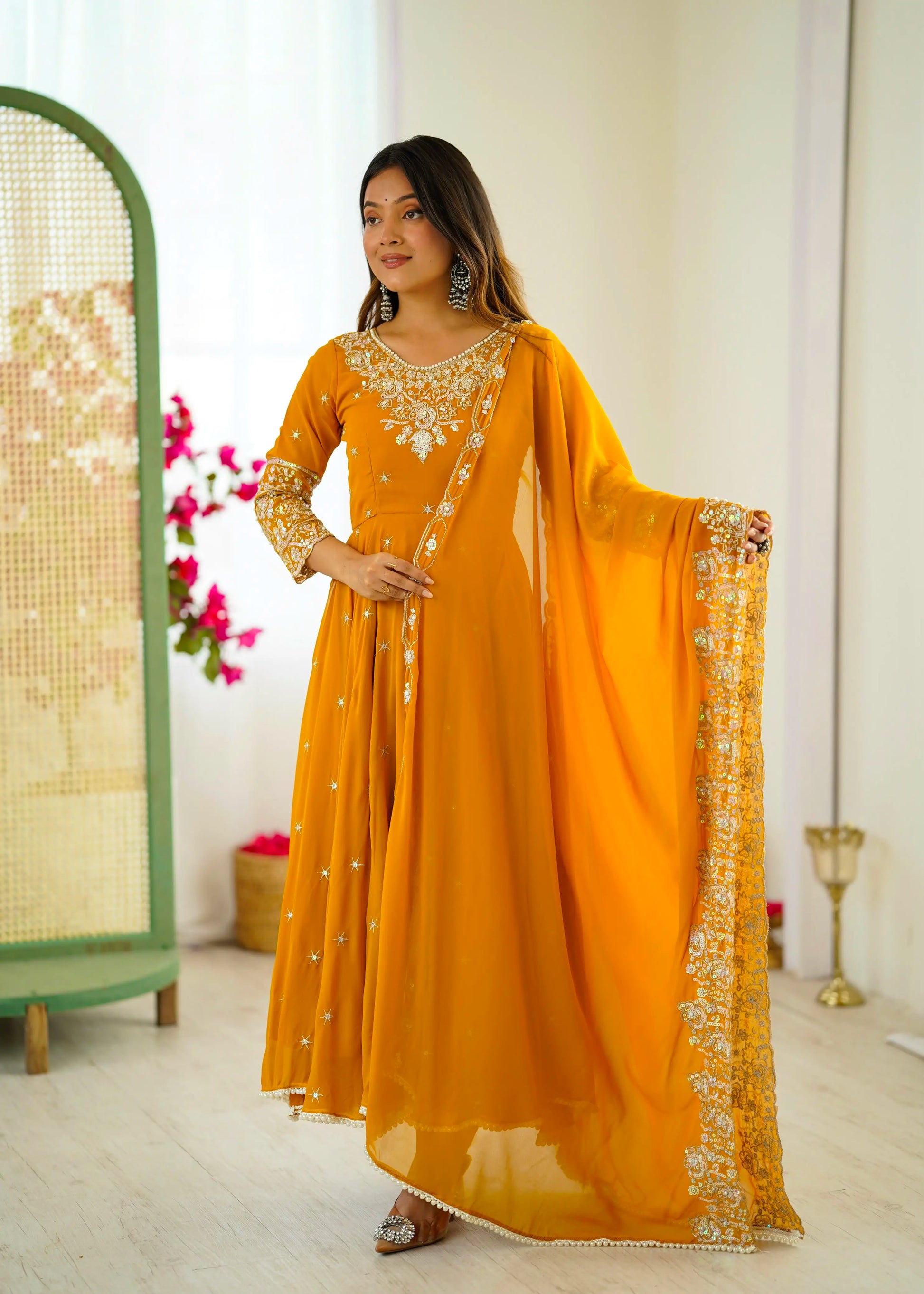 Premium Flared Ethnic Gown