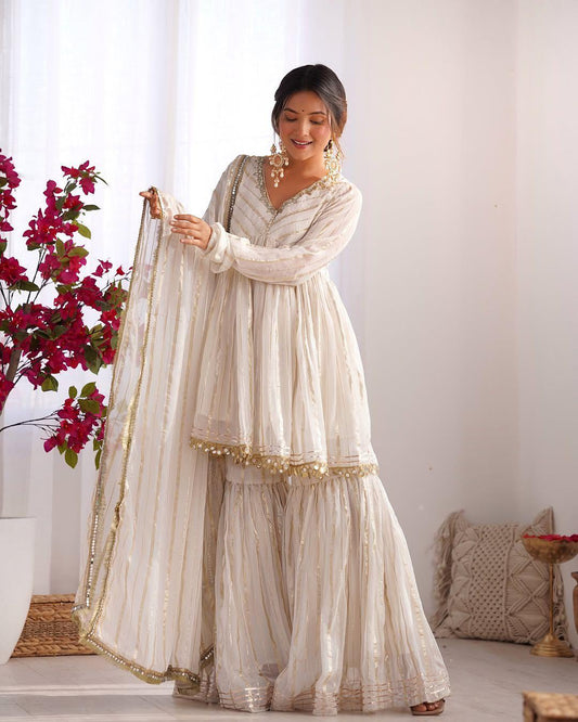 Premium Palazzo Kurta Set for Festive Occasion