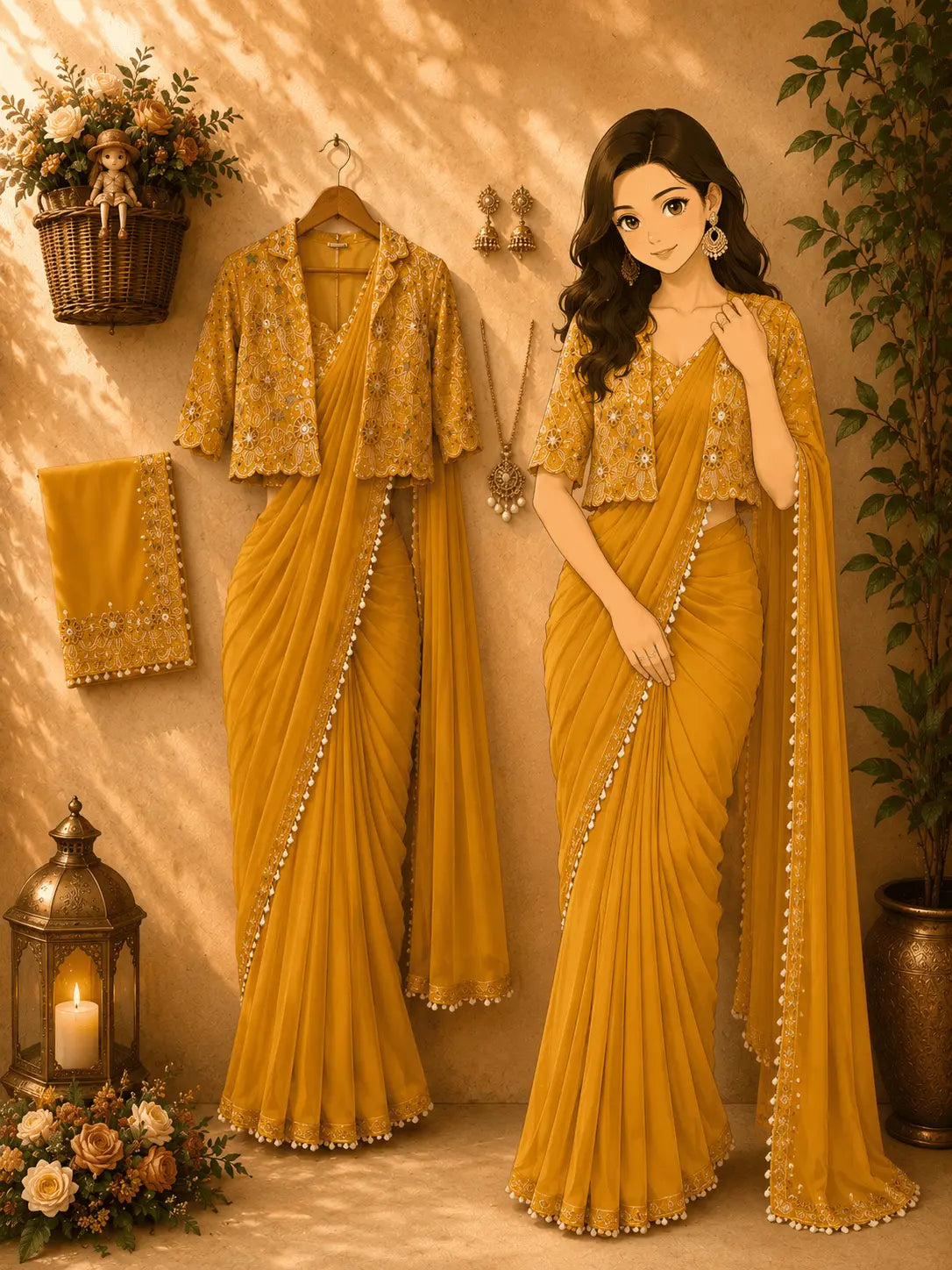 Premium Ready to Wear Saree with Jacket