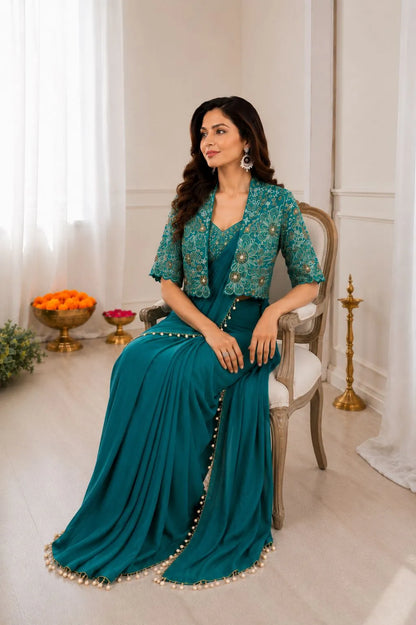 Premium Ready to Wear Saree with Jacket