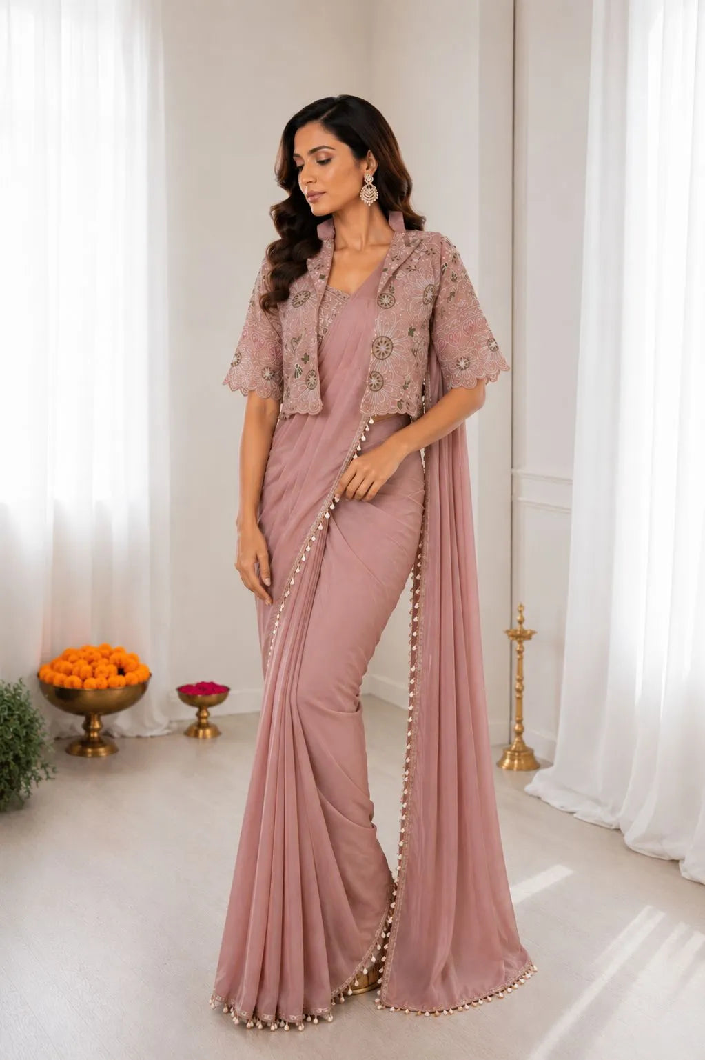 Premium Ready to Wear Saree with Jacket