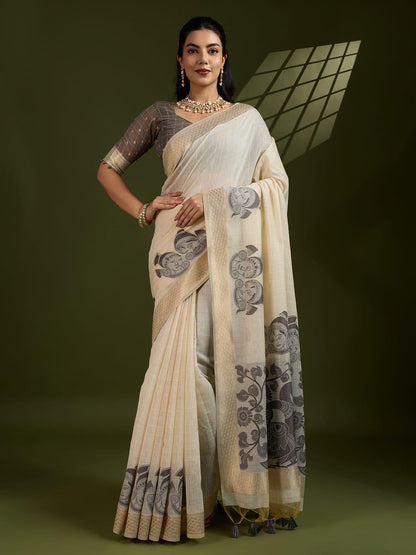 Premium Soft Muga Cotton Saree for Women