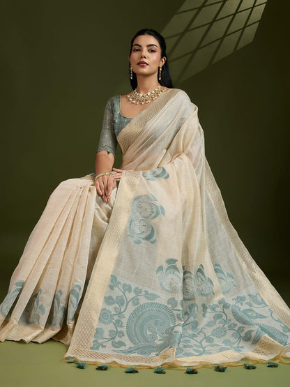 Premium Soft Muga Cotton Saree for Women