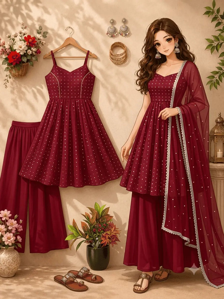 Premium Anarkali Sharara Suit
