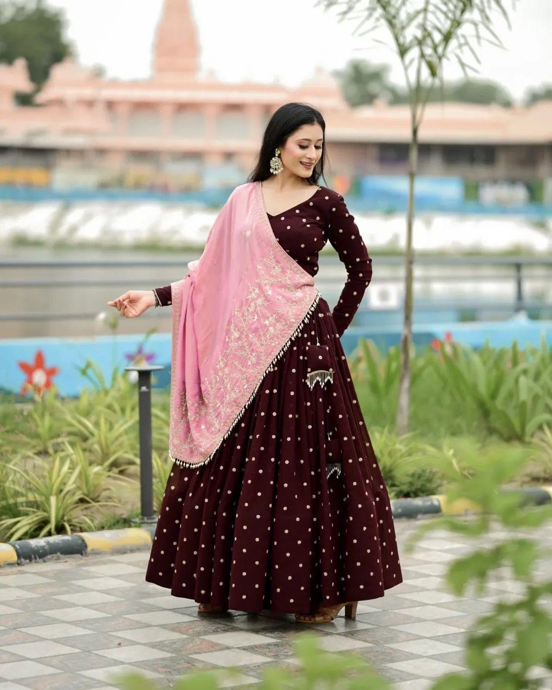 Printed Lehenga Choli Set with Embroidered Dupatta