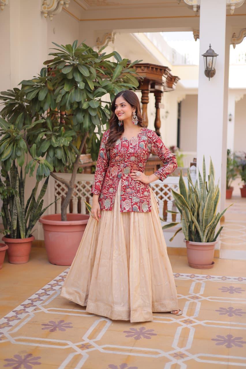 Printed Lehenga with Blouse Set