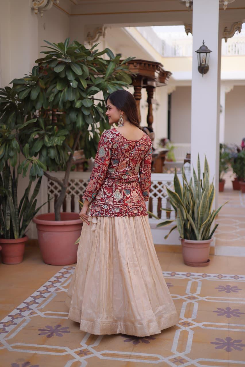 Printed Lehenga with Blouse Set