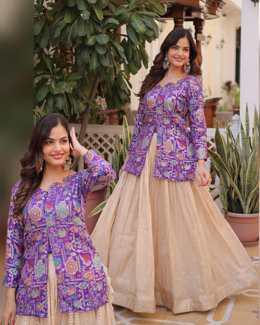 Printed Lehenga with Blouse Set