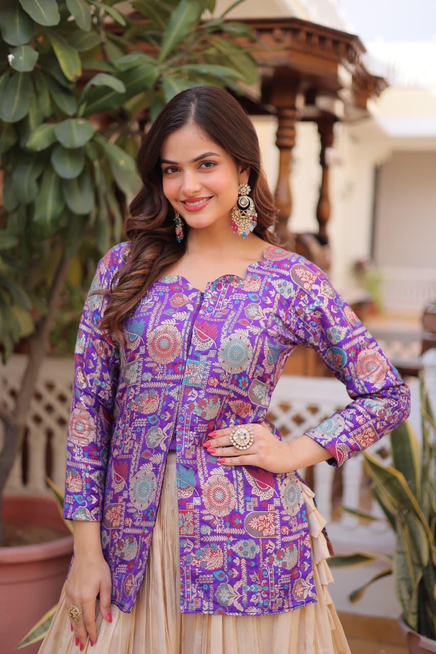 Printed Lehenga with Blouse Set