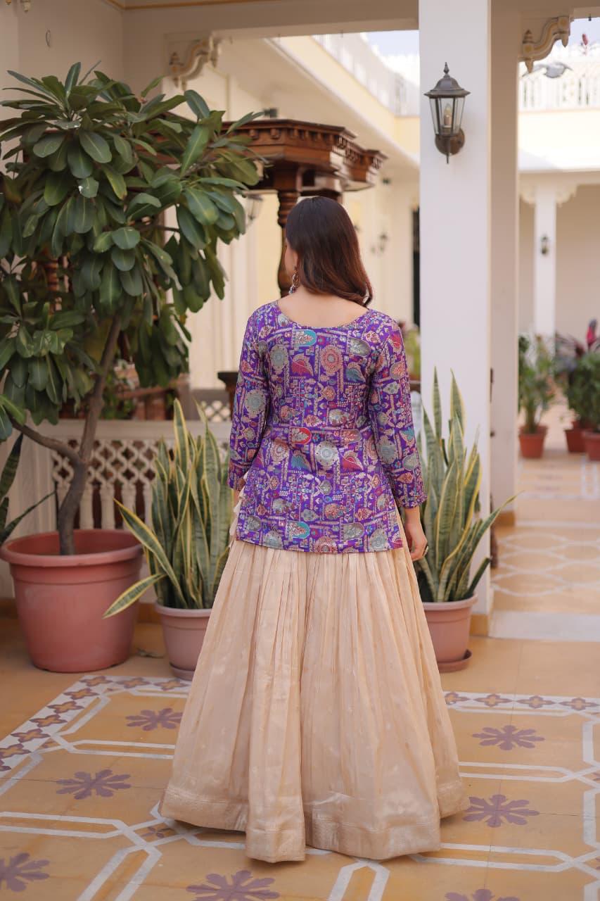 Printed Lehenga with Blouse Set