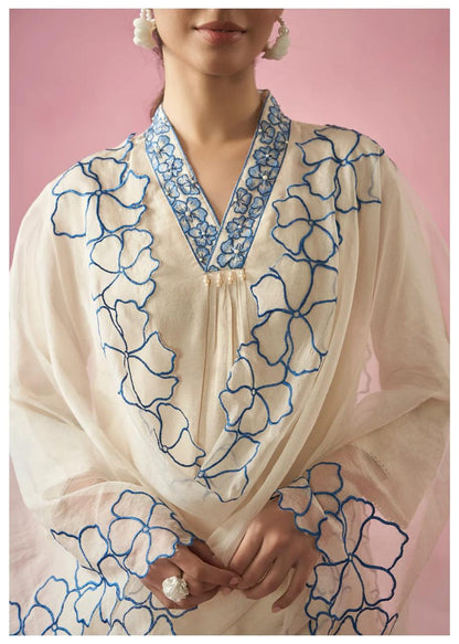 Pure Viscose Reyon Embroidered Suit Set for Women